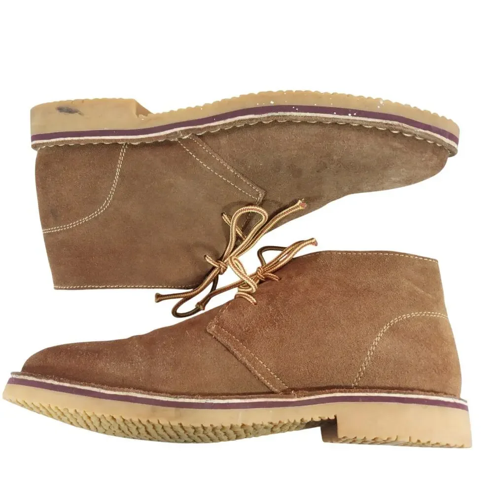 PROPET! FAWN BROWN GENUINE SUEDE LEATHER STITCHED SOLE ANKLE BOOTS! SZ 9.5W